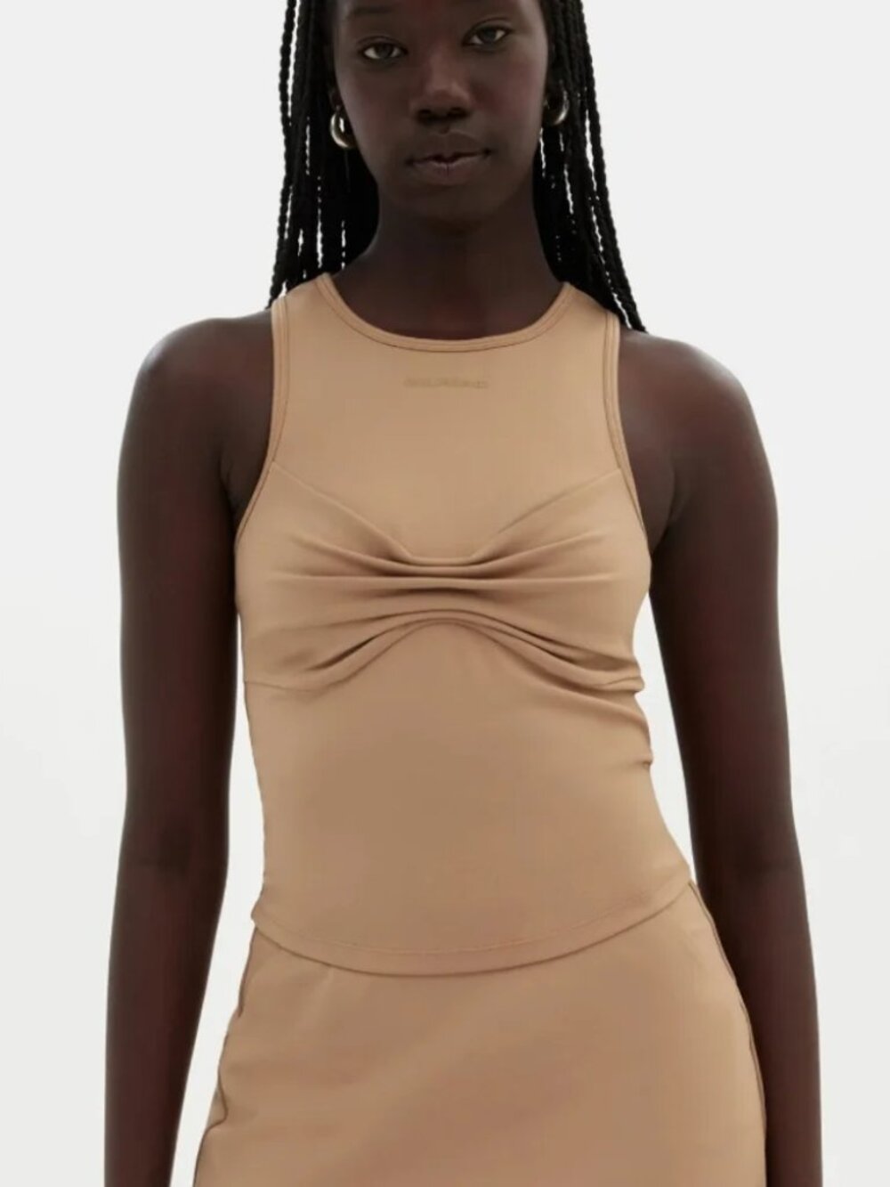 NWT Girlfriend Collective Quinn Tank Tan Size Large